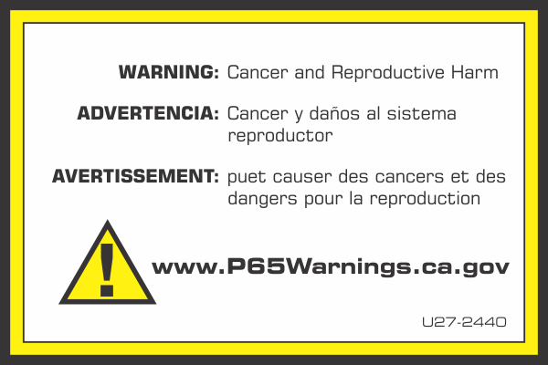 P65 Warning